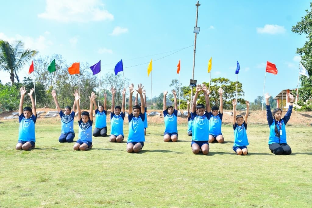 Disha Academy Bachni Campus Yoga Drill